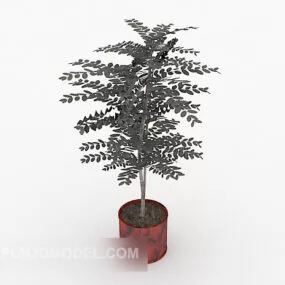 Home Living Room Decorative Potted 3d model