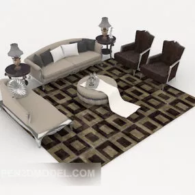 Home Low-key Combination Sofa 3d model