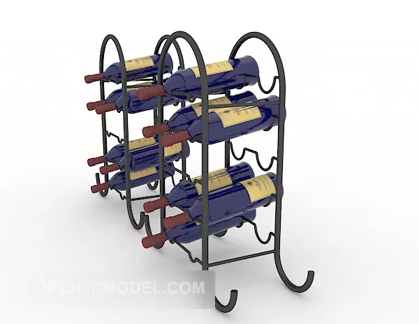 Single Rack Red Painted 3d model