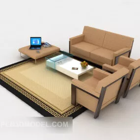 Home New Chinese Combination Sofa 3d model