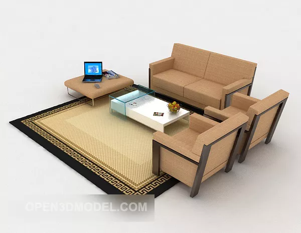 Home New Chinese Combination Sofa 3d model Home New Chinese Combination Sofa 3d model