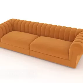 Home Orange Simple Double Sofa 3d model