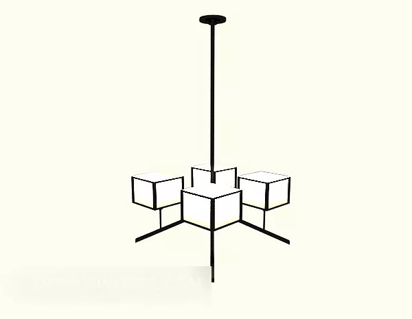 Modernism Simple Chandelier 3d model Modernism Simple Chandelier 3d model