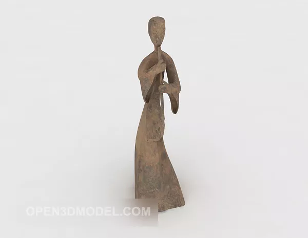 Figurine Man Blow Fire 3d model