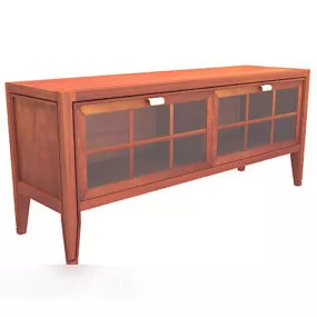 Hall Cabinet Mahogany Wooden 3d model