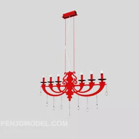 Home Red Chandelier 3d model