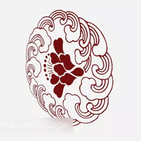 Home Red Patternwall Painted 3d model