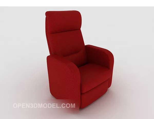 Home Red Single Sofa 3d model Home Red Single Sofa 3d model