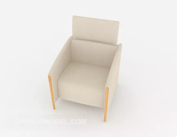 Home Rice White Simple Single Sofa 3d model Home Rice White Simple Single Sofa 3d model