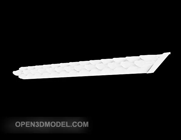 European Square Column Flat Style 3d model