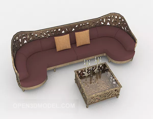 Home Simple European Sofa 3d model Home Simple European Sofa 3d model