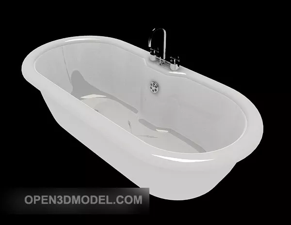 Home Simple Bathtub 3d model Home Simple Bathtub 3d model