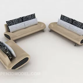 Home Simple Sofa Full Set 3d model