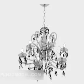 Home Simple Crystal Chandelier 3d model