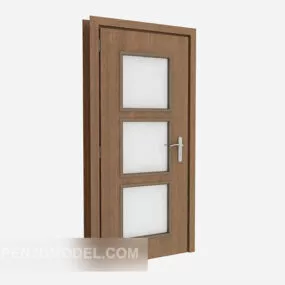 Home Simple Door Wooden 3d model