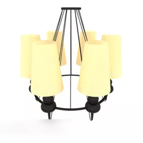 Home Simple Generous Chandelier 3d model