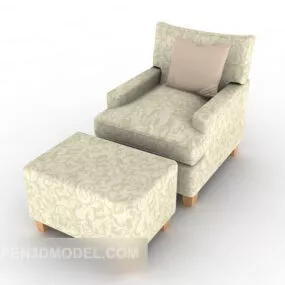 Home Simple Pattern Single Sofa 3d model