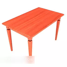 Home Simple Solid Wood Dining Table 3d model