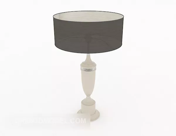 Simple Table Lamp Round Shade 3d model Simple Table Lamp Round Shade 3d model
