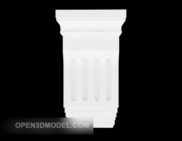 European Corner Column Base 3d model