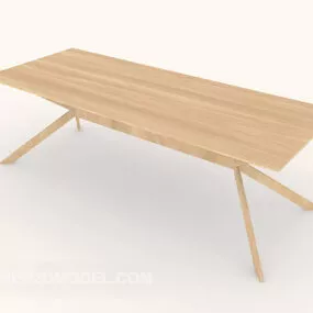 Home Simple Wooden Dining Table 3d model