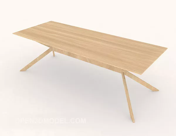 Home Simple Wooden Dining Table 3d model Home Simple Wooden Dining Table 3d model
