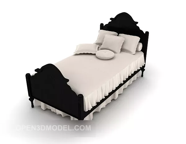 Home Classic Single Bed 3d model Home Classic Single Bed 3d model