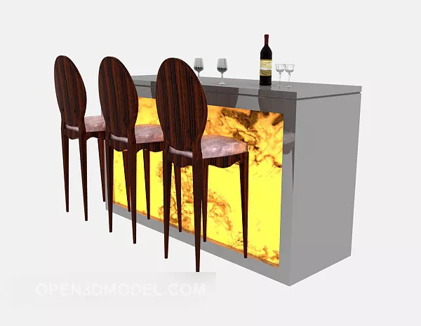 Home Small Bar 3d model Home Small Bar 3d model