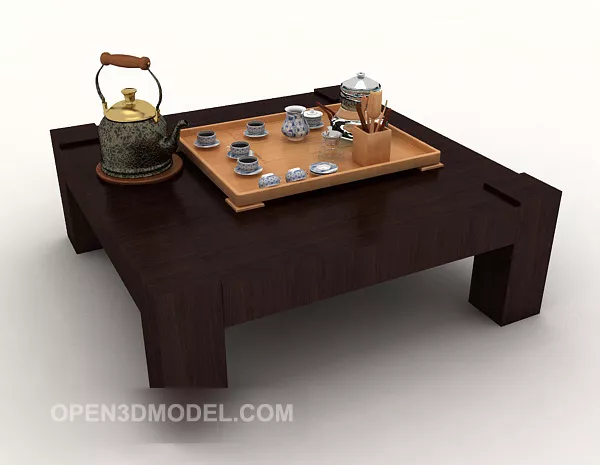 Home Solid Wood Coffee Table 3d model Home Solid Wood Coffee Table 3d model