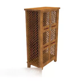 Home Solid Wood Cupboard 3d model