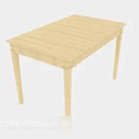 Home Solid Wood Dining Table 3d model