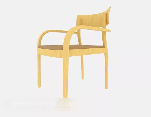 Home Solid Wood Lounge Chair 3d model Home Solid Wood Lounge Chair 3d model