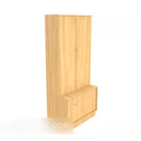 Home Decor Solid Wood Wardrobe 3d model