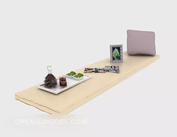 Home Rack Shelve With Decoration Ware 3d model Home Rack Shelve With Decoration Ware 3d model