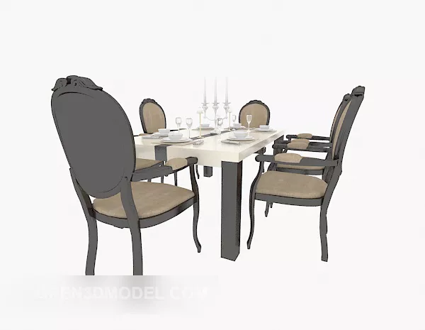 Home Table And Chair Furniture 3d model Home Table And Chair Furniture 3d model