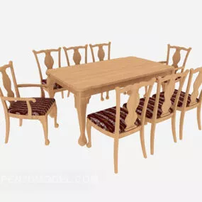 Home Table Chair Set 3d model