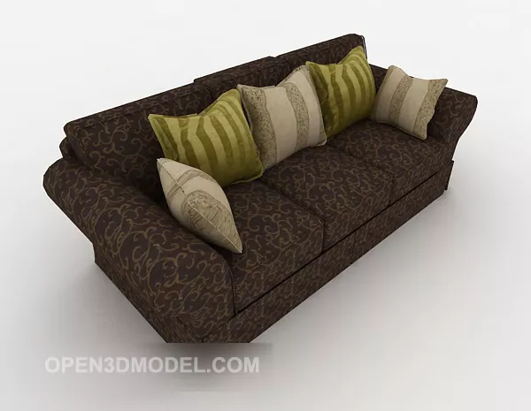 Home Three-person Sofa V1 3d model Home Three-person Sofa V1 3d model