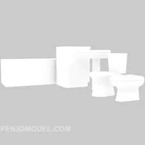 Home Toilet Sanitary Collection 3d model
