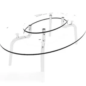 Home Transparent Glass Coffee Table 3d model