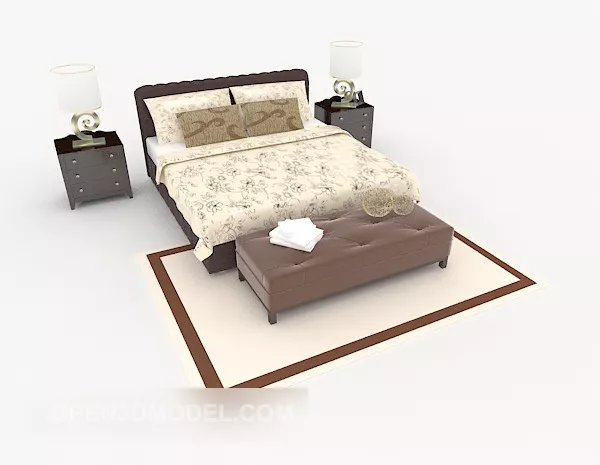 Home Utility Double Bed Furniture 3d model Home Utility Double Bed Furniture 3d model