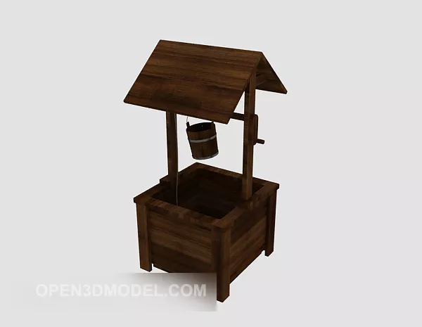 Vintage Water Well 3d model
