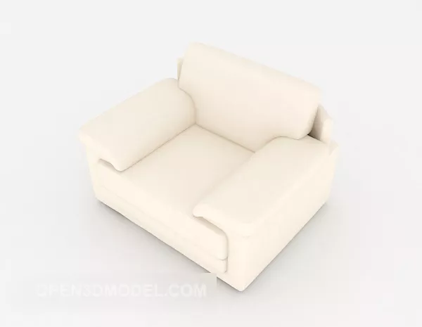 Home White Single Sofa 3d model Home White Single Sofa 3d model