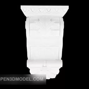 Home White Stone Component 3d model