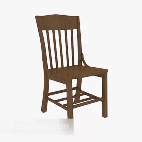 Home Wooden Back Seat 3d model