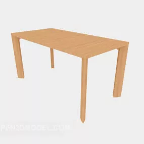 Home Rectangular Wooden Coffee Table 3d model