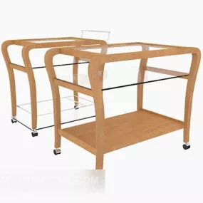Home Wooden Side Table 3d model