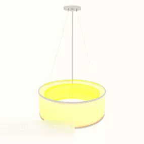 Home Yellow Chandelier Decor 3d model