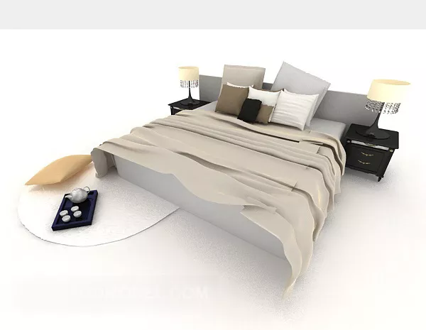 Homeware Double Bed 3d model Homeware Double Bed 3d model