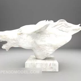 Horse Head Sculpture 3d model