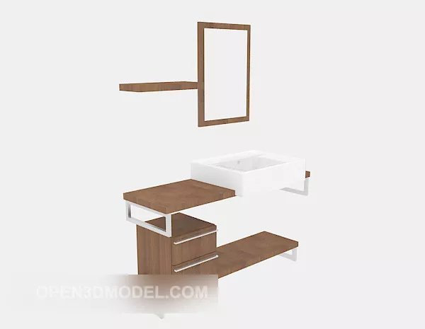 Hotel Bath With Cabinet Furniture 3d model Hotel Bath With Cabinet Furniture 3d model